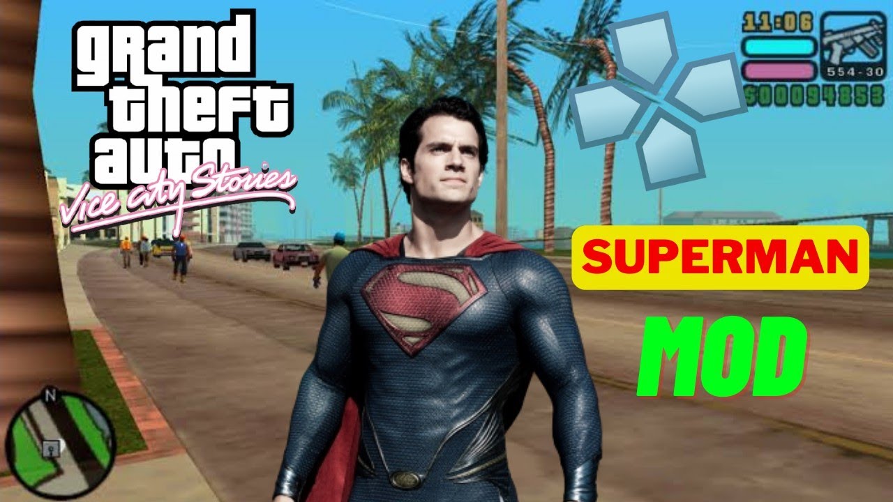 GTA Vice City Stories PSP Super man Mod