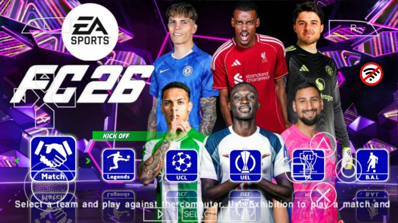 EA SPORT FC 26 PSP New UCL Kits Latest Transfers