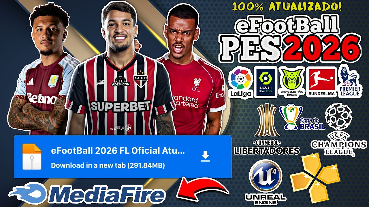 eFootball PES 2026 PPSSPP Latest Kits Real Faces