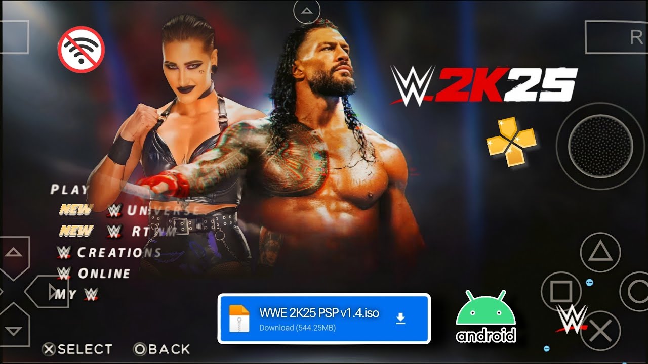 WWE 2k25 PSP MOD For Android